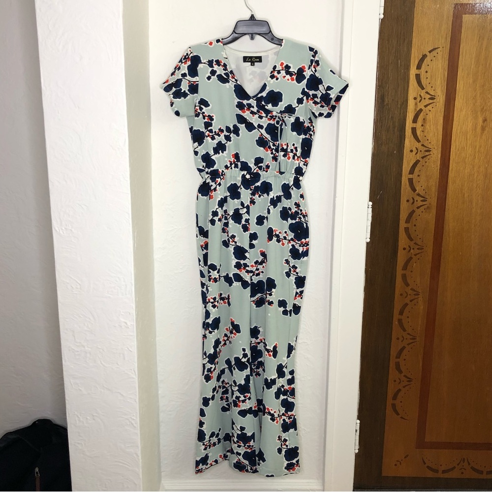 LE REVE Women’s Blue Blossom Jumpsuit  - M